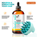 Artnaturals Organic Rosemary Castor Oil Hair Growth Kit with Comfort Scalp Brush