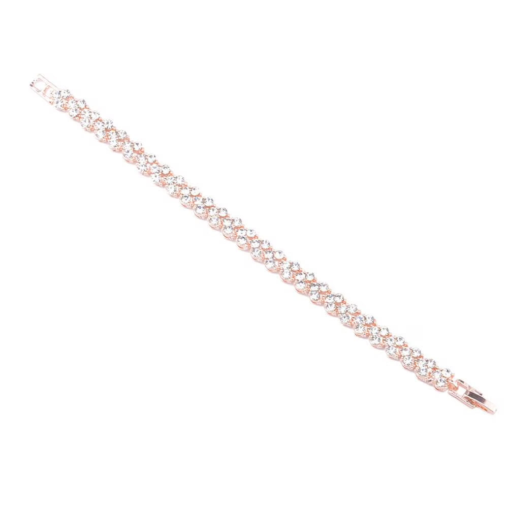 Tennis Bracelets Luxury Slender Rose Gold Plated Bracelet