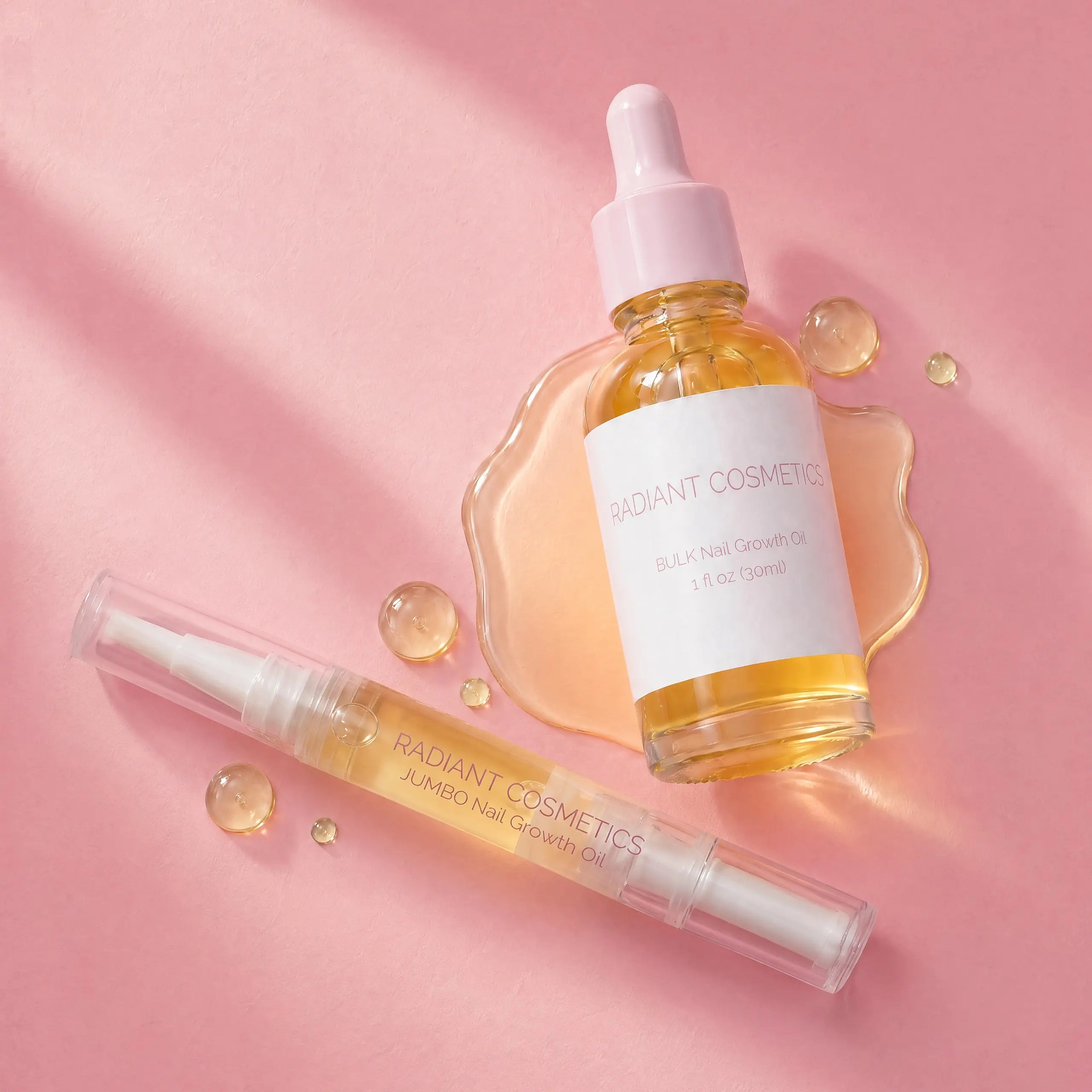 Radiant Cosmetics Nail Growth Oil - 100% Organic, Moisturizing, Growth, Strengthening, and Brightening Formula