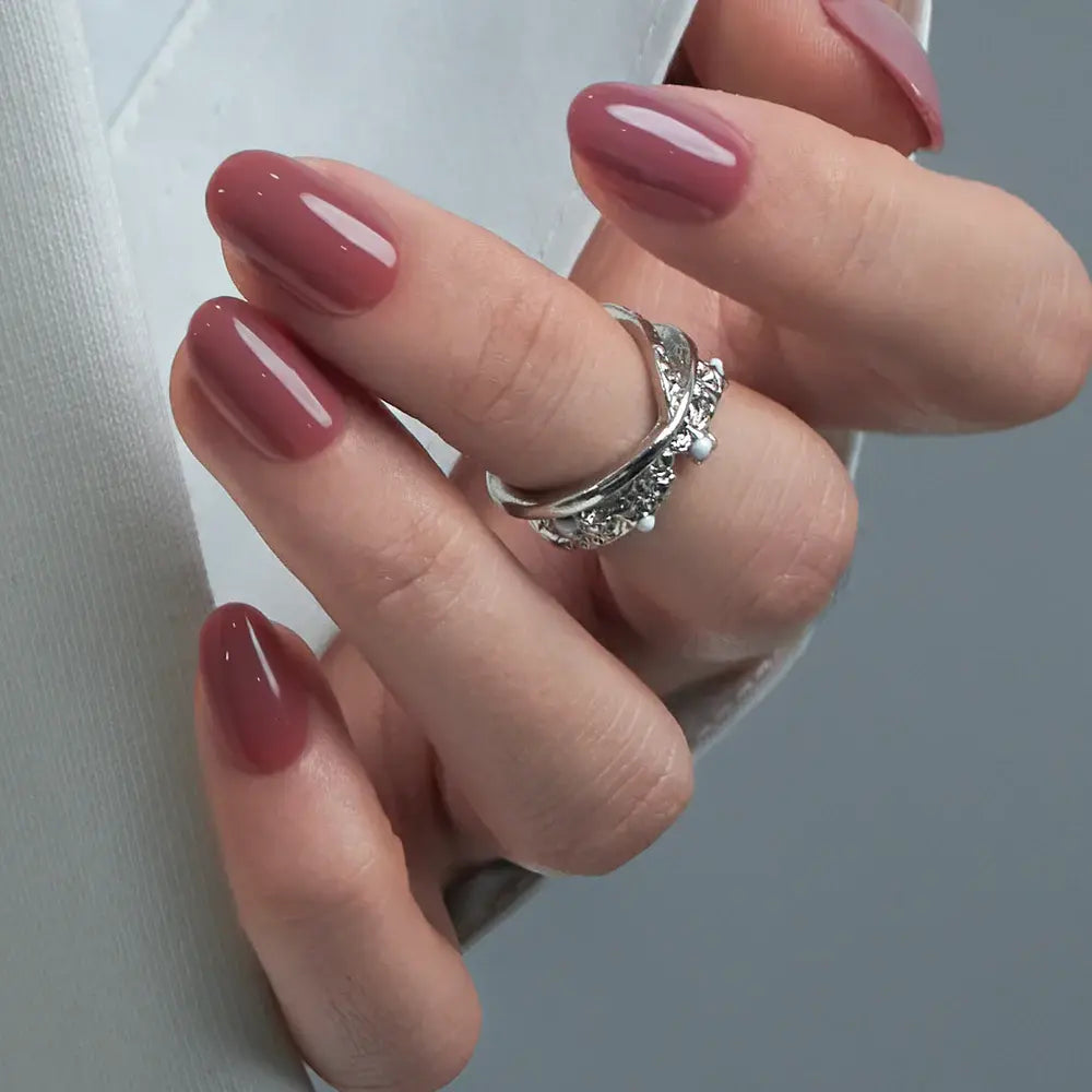 Milky White Press on Nails | Curvlife Nail | 30Pcs 