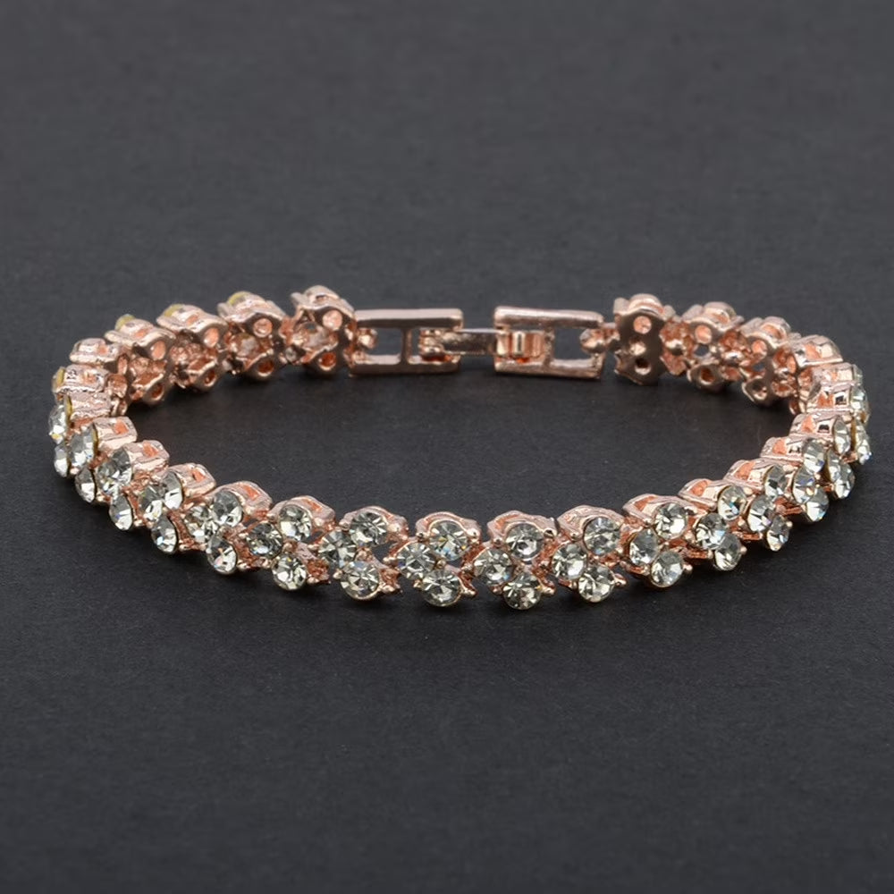 Tennis Bracelets Luxury Slender Rose Gold Plated Bracelet