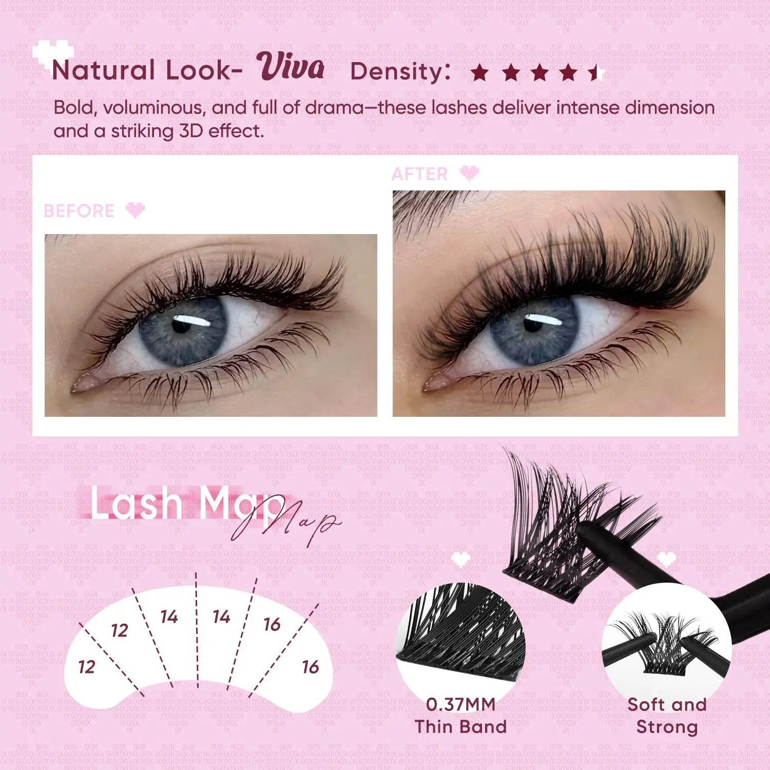 Transform Your Look with OKAYLOVE Lira Lash Clusters Kit - Long-Lasting Bond, Tweezers & Remover for Effortless DIY Beauty!