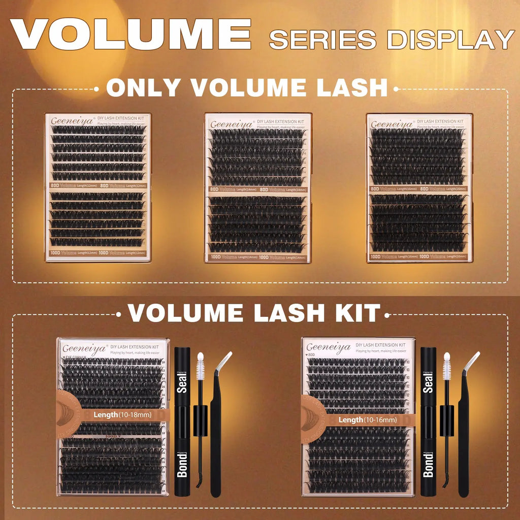 Geeneiya Volume Lash Clusters Kit