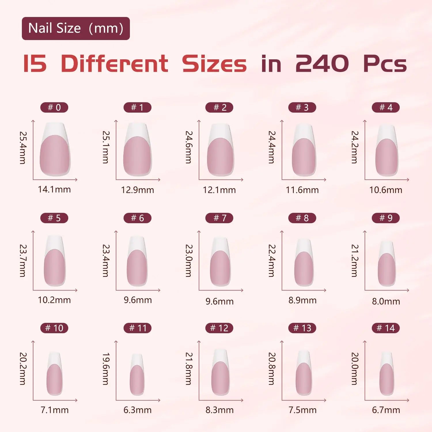 JODSONE 154PCS French Gel Nail Tips Kit 