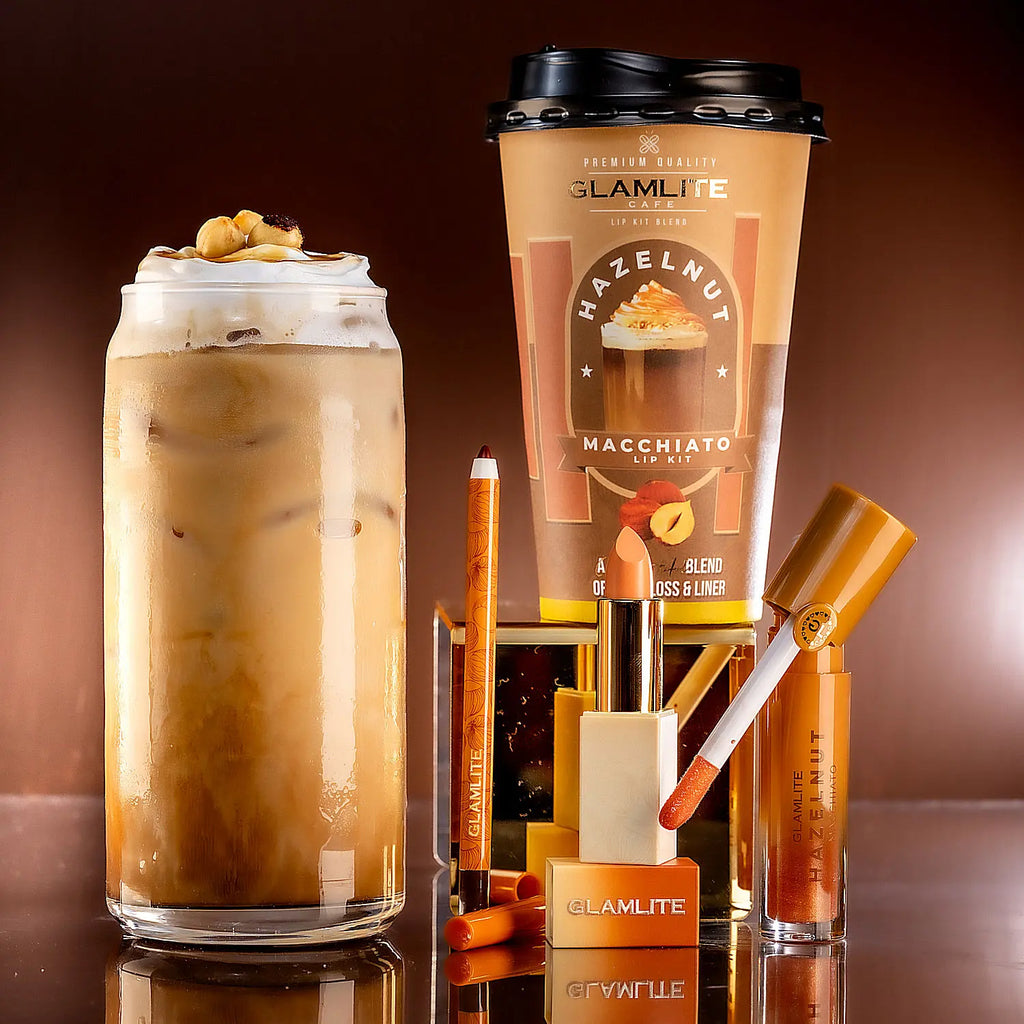 Glamlite Cafe Coffee Lip Kits, Horchata Lip Gloss