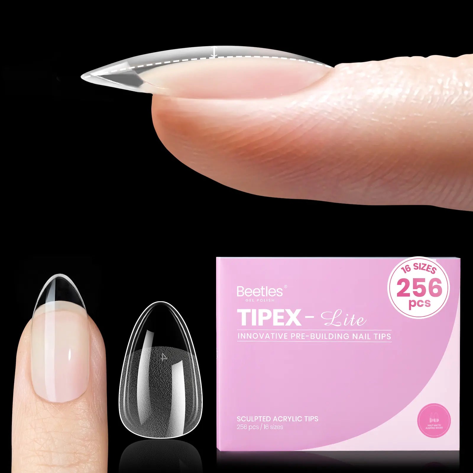 Beetles Tipex Lite Apex Nail Tips, 96PCS, 256PCS, 512PCS 
