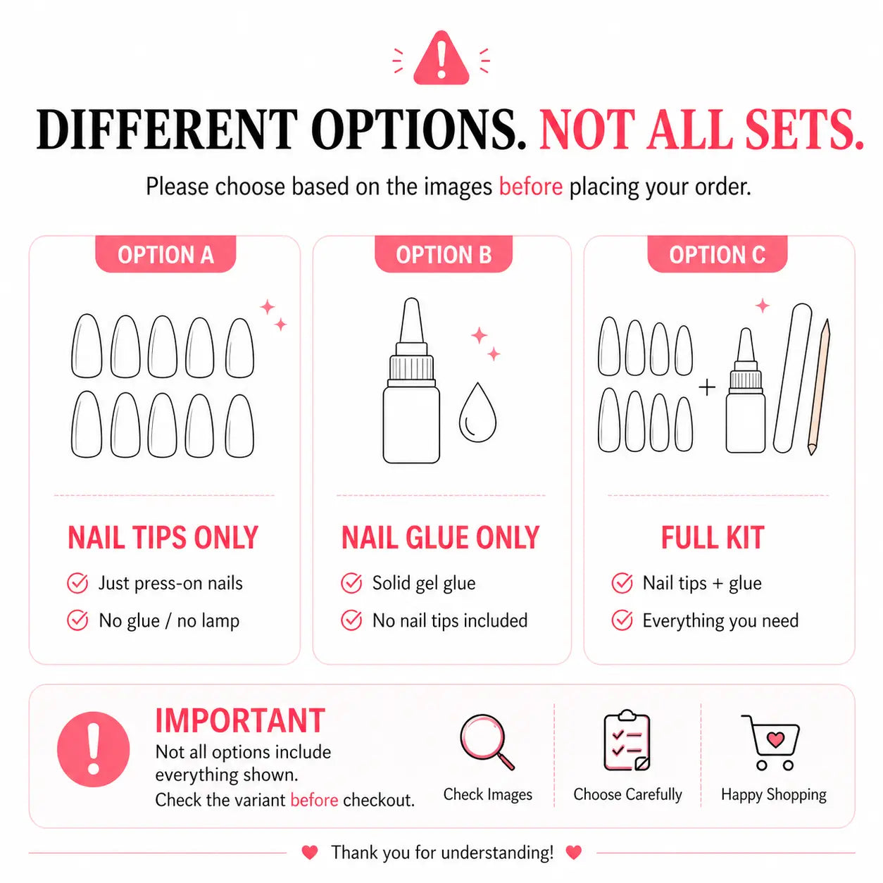 Aillsa Staybond Press on Nail Kit with Gel Glue & UV Lamp