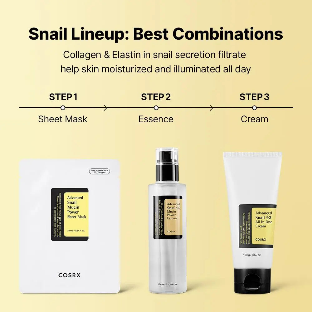 [COSRX Official] Advanced Snail 96 Mucin Power Essence (100Ml) | the ORIGINAL SNAIL MUCIN ESSENCE, GLOBAL TOP SELLER, Korean Skin Rejuvenate
