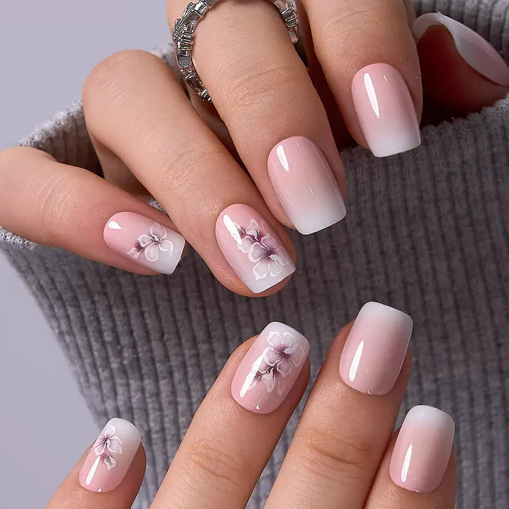 Milky White Press on Nails | Curvlife Nail | 30Pcs 