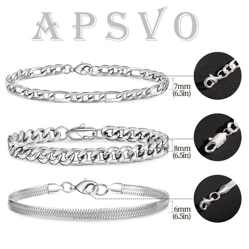 3 Pcs Sterling Silver Plated Bracelets