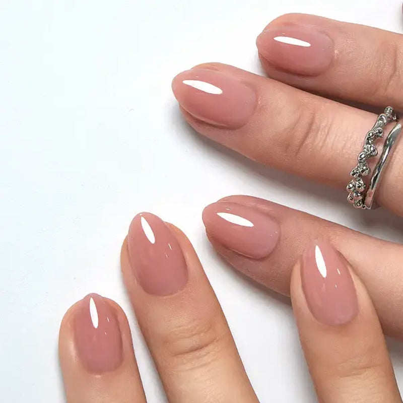 Milky White Press on Nails | Curvlife Nail | 30Pcs 