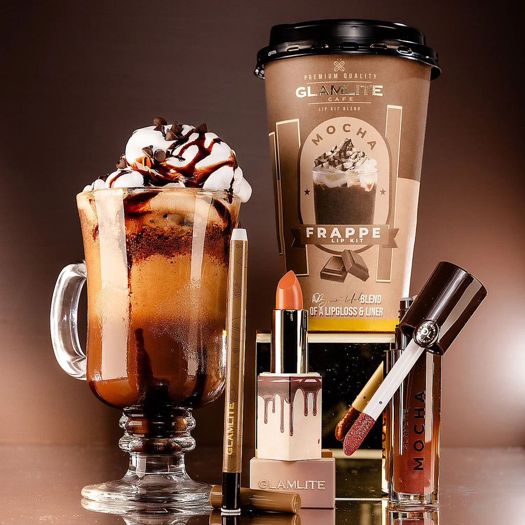 Glamlite Cafe Coffee Lip Kits, Horchata Lip Gloss