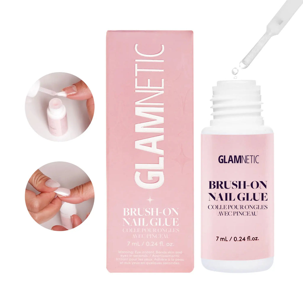 Glamnetic Brush-On Nail Glue for Non Damaging Press on Nails Application