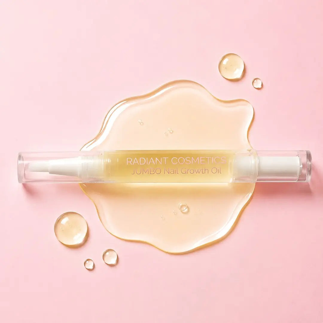Radiant Cosmetics Nail Growth Oil - 100% Organic, Moisturizing, Growth, Strengthening, and Brightening Formula