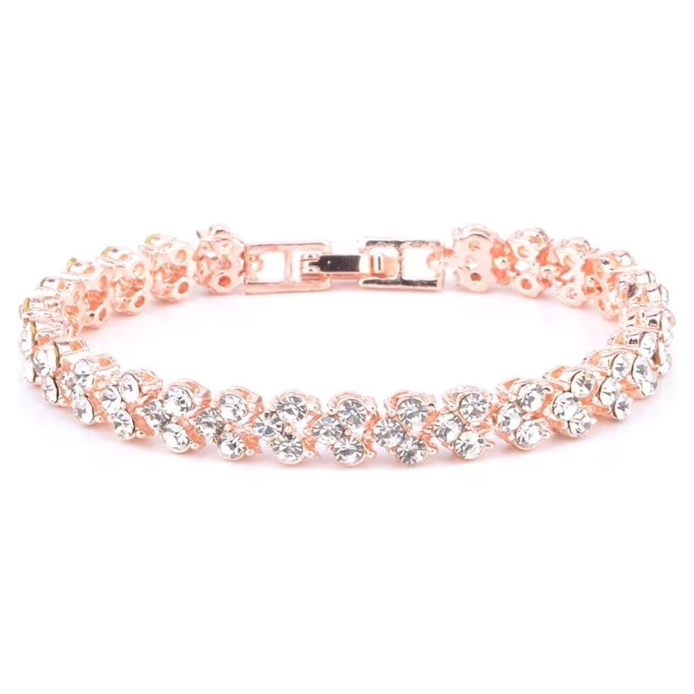 Tennis Bracelets Luxury Slender Rose Gold Plated Bracelet