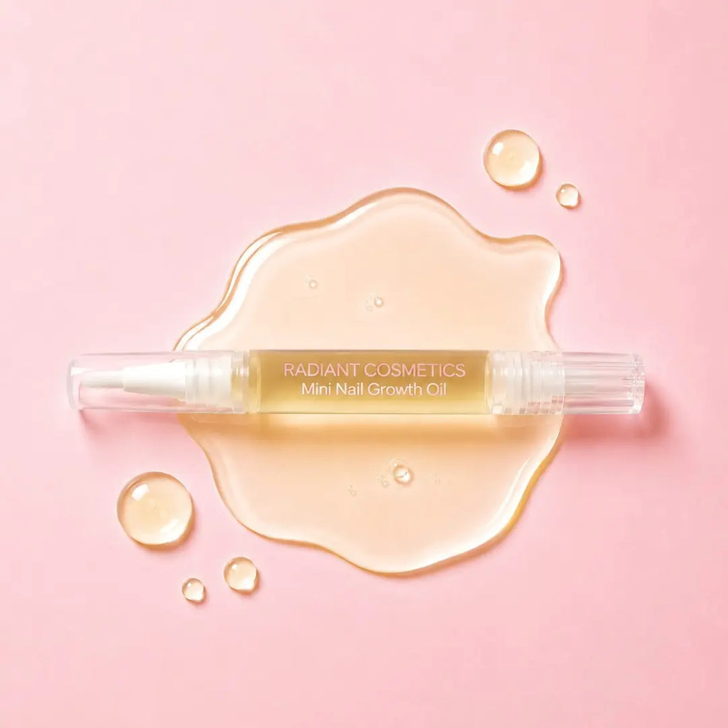 Radiant Cosmetics Nail Growth Oil - 100% Organic, Moisturizing, Growth, Strengthening, and Brightening Formula