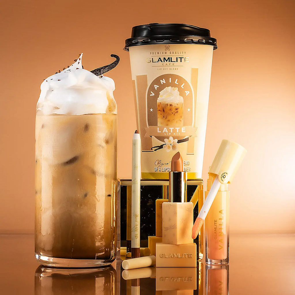 Glamlite Cafe Coffee Lip Kits, Horchata Lip Gloss