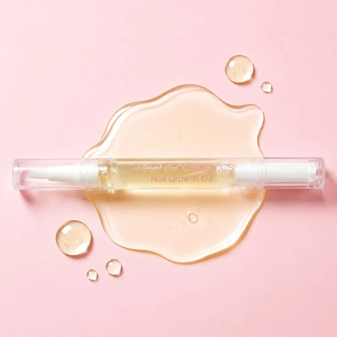 Radiant Cosmetics Nail Growth Oil - 100% Organic, Moisturizing, Growth, Strengthening, and Brightening Formula
