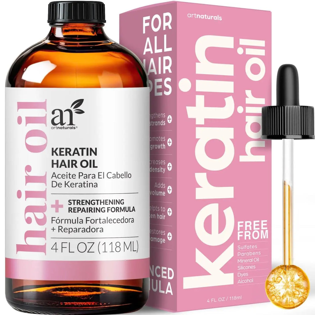 Artnaturals Organic Rosemary Castor Oil Hair Growth Kit with Comfort Scalp Brush