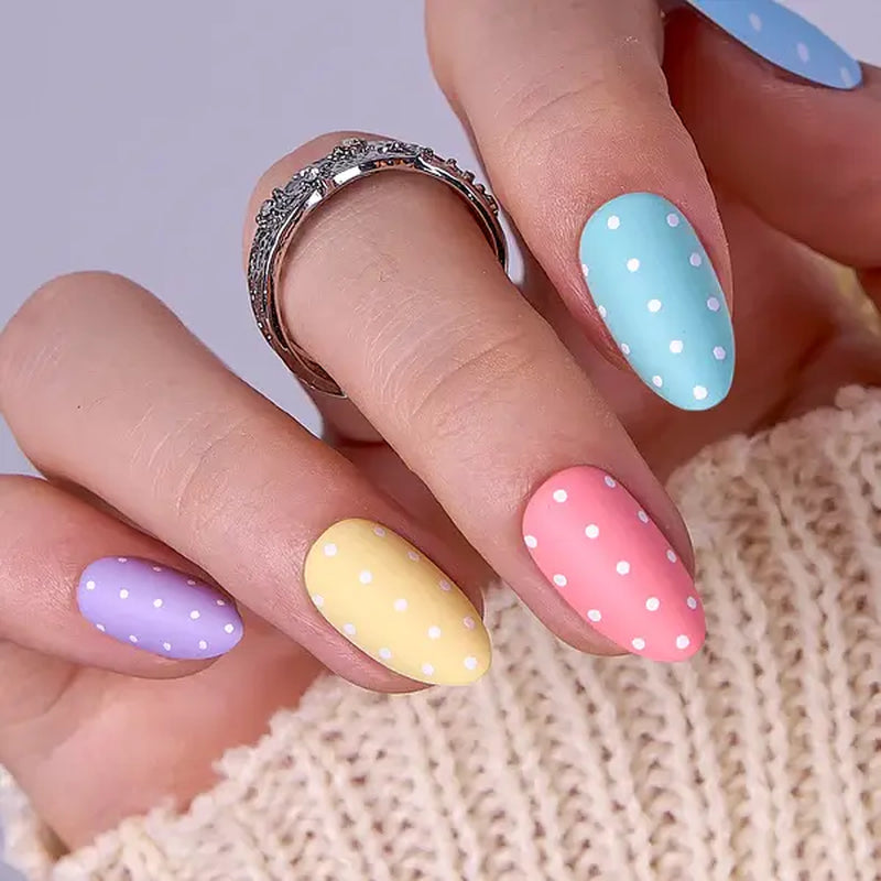 Milky White Press on Nails | Curvlife Nail | 30Pcs 