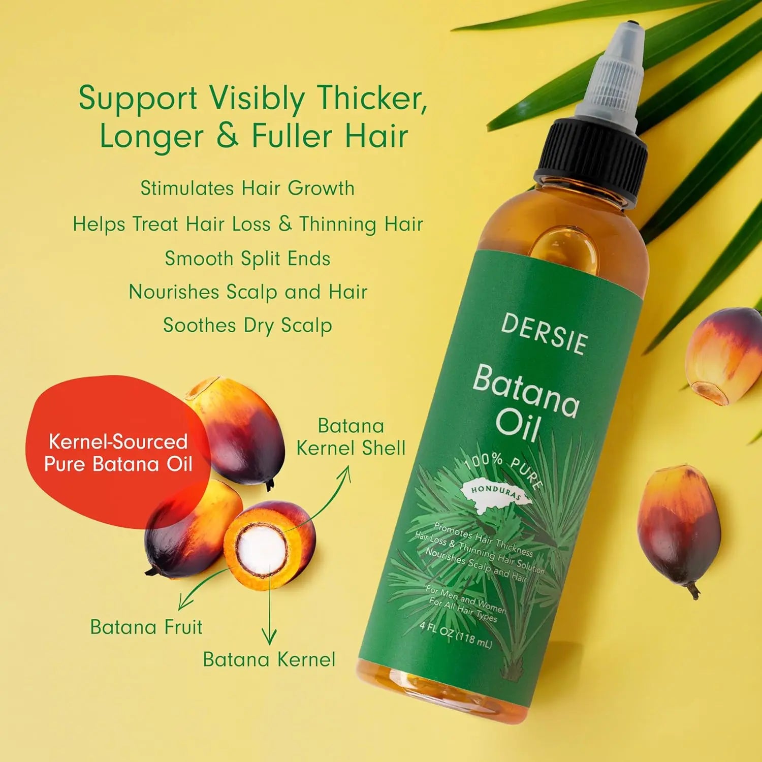 Dr. Sebi Organic Raw Honduras Oil for Hair Growth 