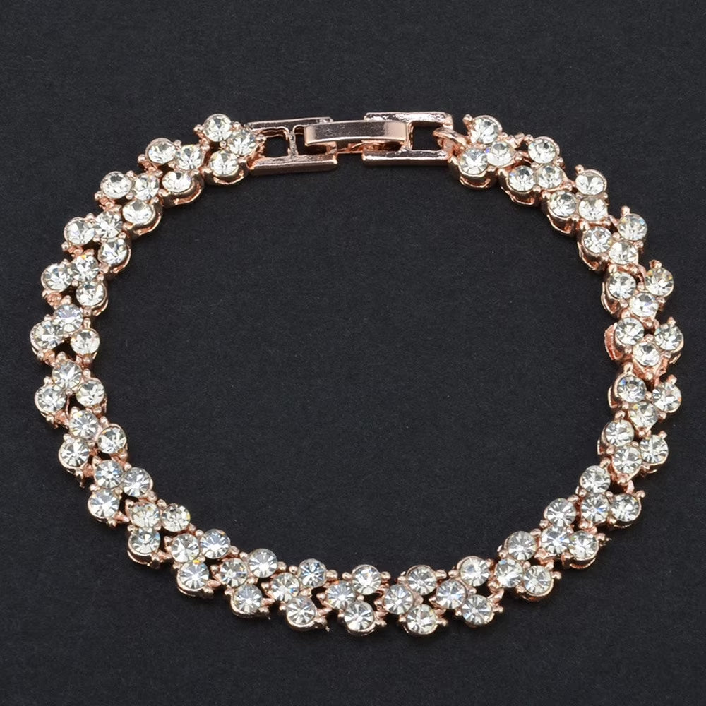 Tennis Bracelets Luxury Slender Rose Gold Plated Bracelet