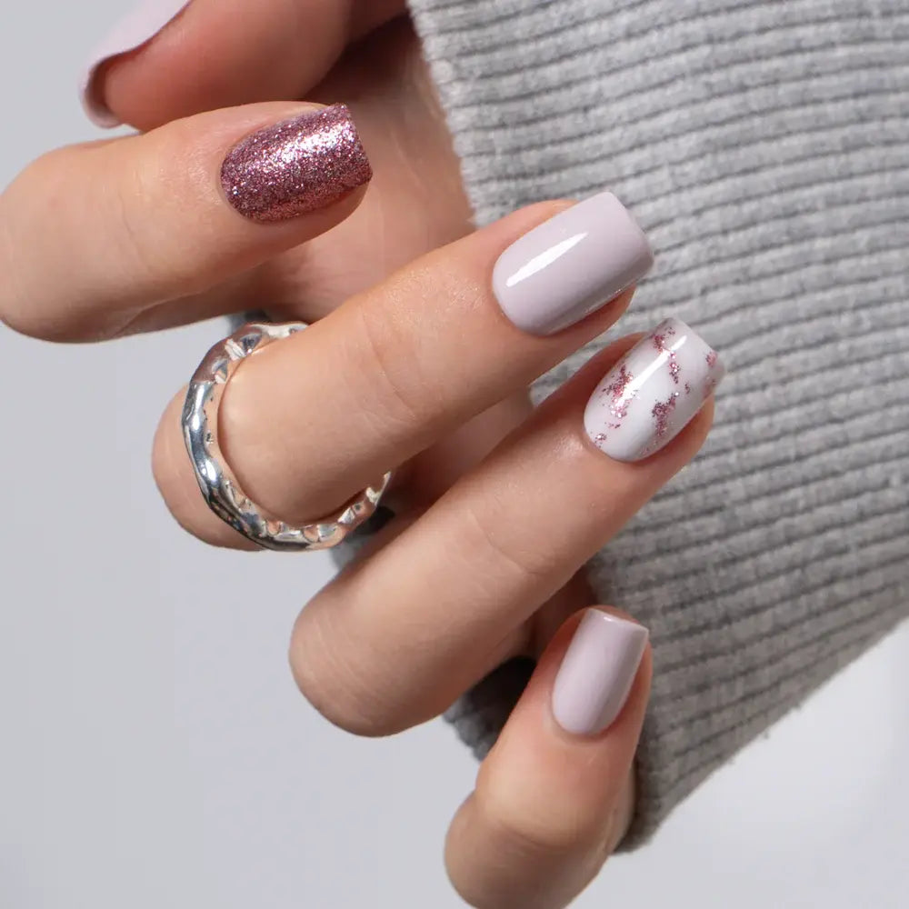 Milky White Press on Nails | Curvlife Nail | 30Pcs 