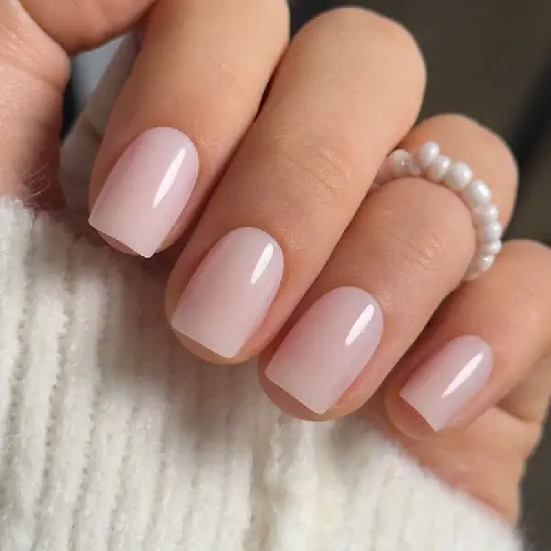 Milky White Press on Nails | Curvlife Nail | 30Pcs 