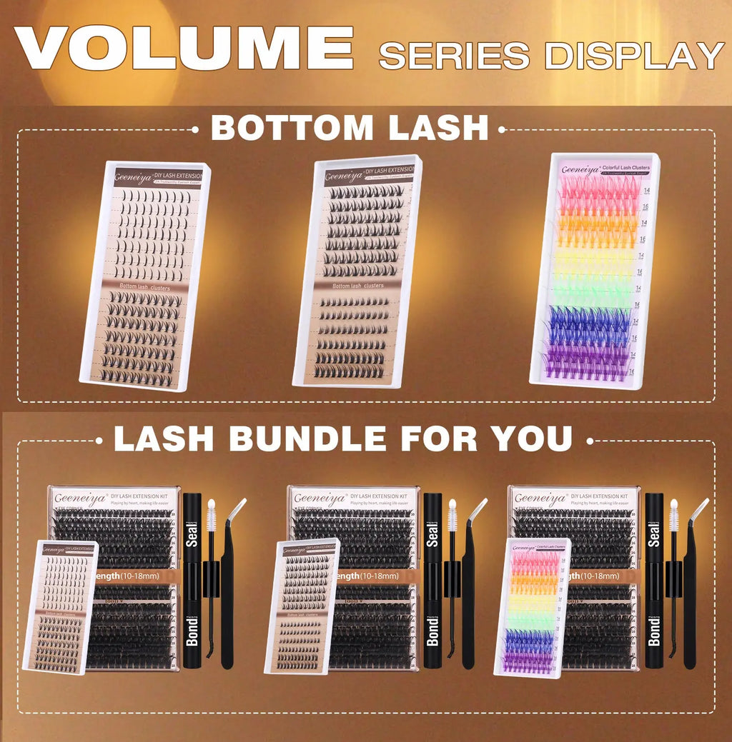 Geeneiya Volume Lash Clusters Kit