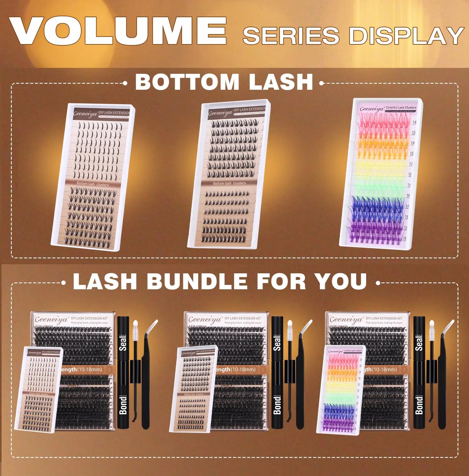 Geeneiya Volume Lash Clusters Kit