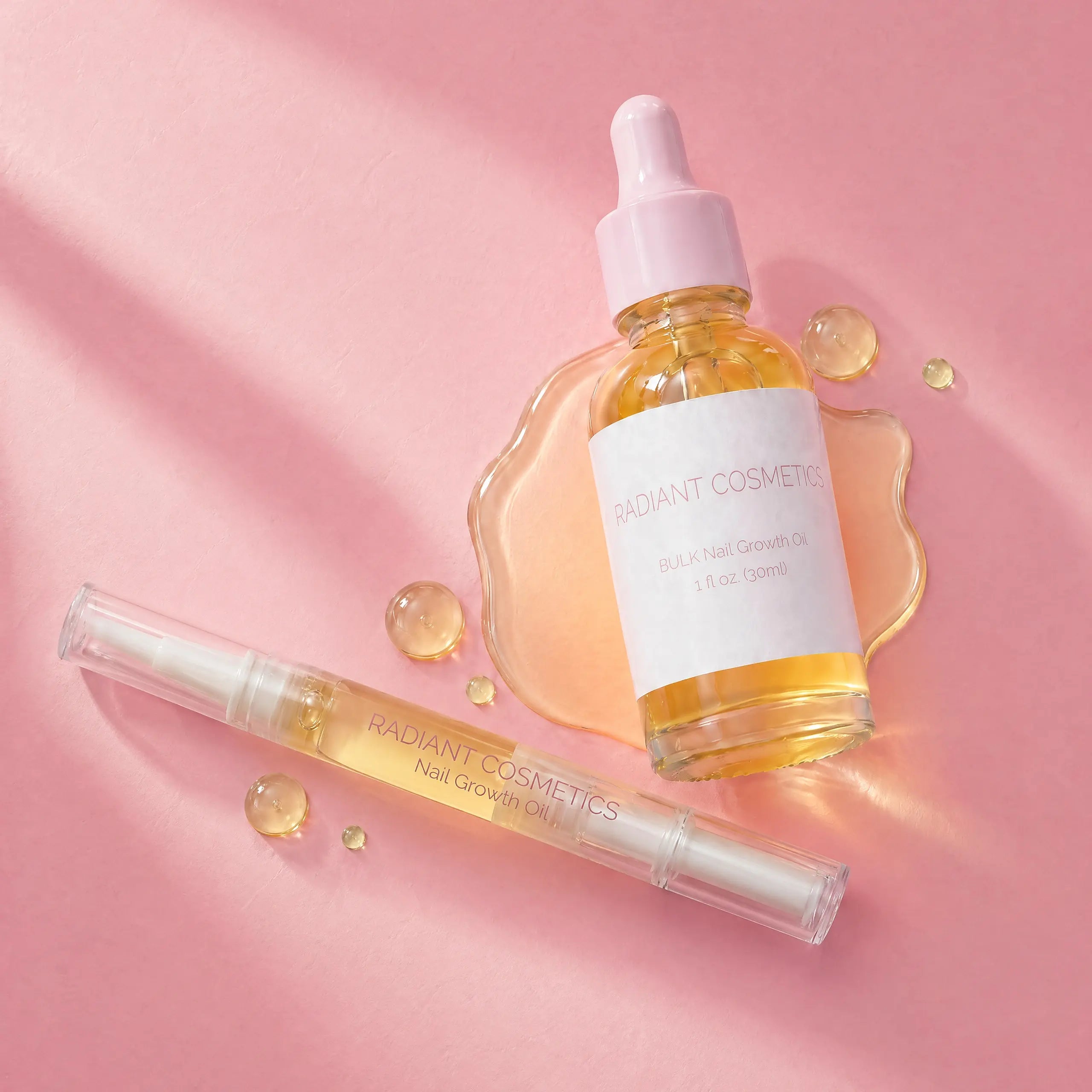 Radiant Cosmetics Nail Growth Oil - 100% Organic, Moisturizing, Growth, Strengthening, and Brightening Formula