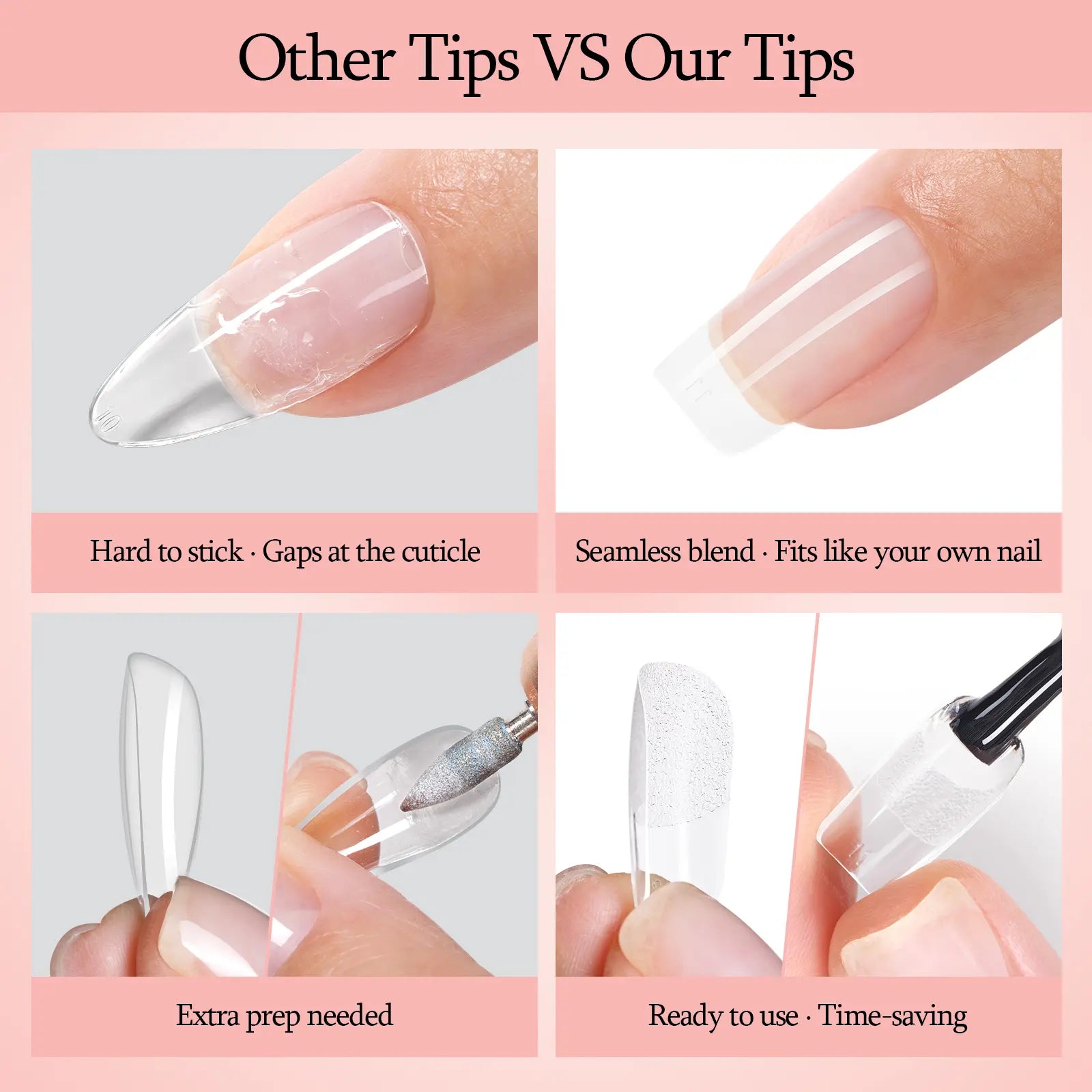 Aillsa Staybond Press on Nail Kit with Gel Glue & UV Lamp