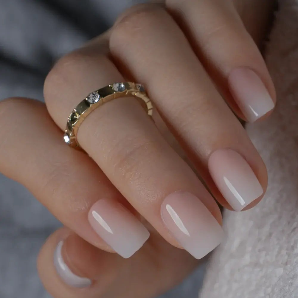 Milky White Press on Nails | Curvlife Nail | 30Pcs 