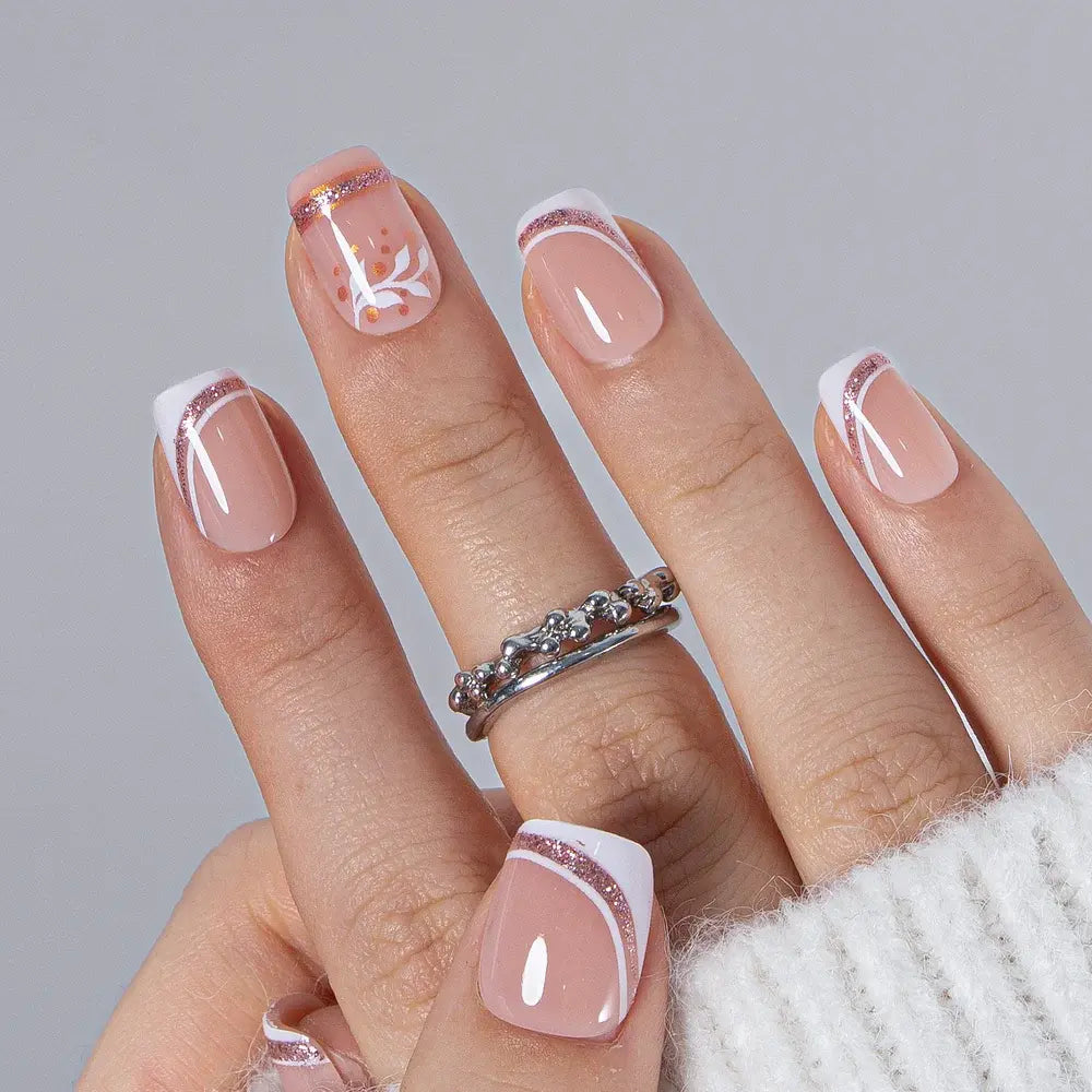 Milky White Press on Nails | Curvlife Nail | 30Pcs 