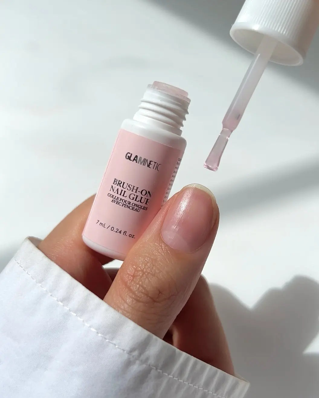 Glamnetic Brush-On Nail Glue for Non Damaging Press on Nails Application