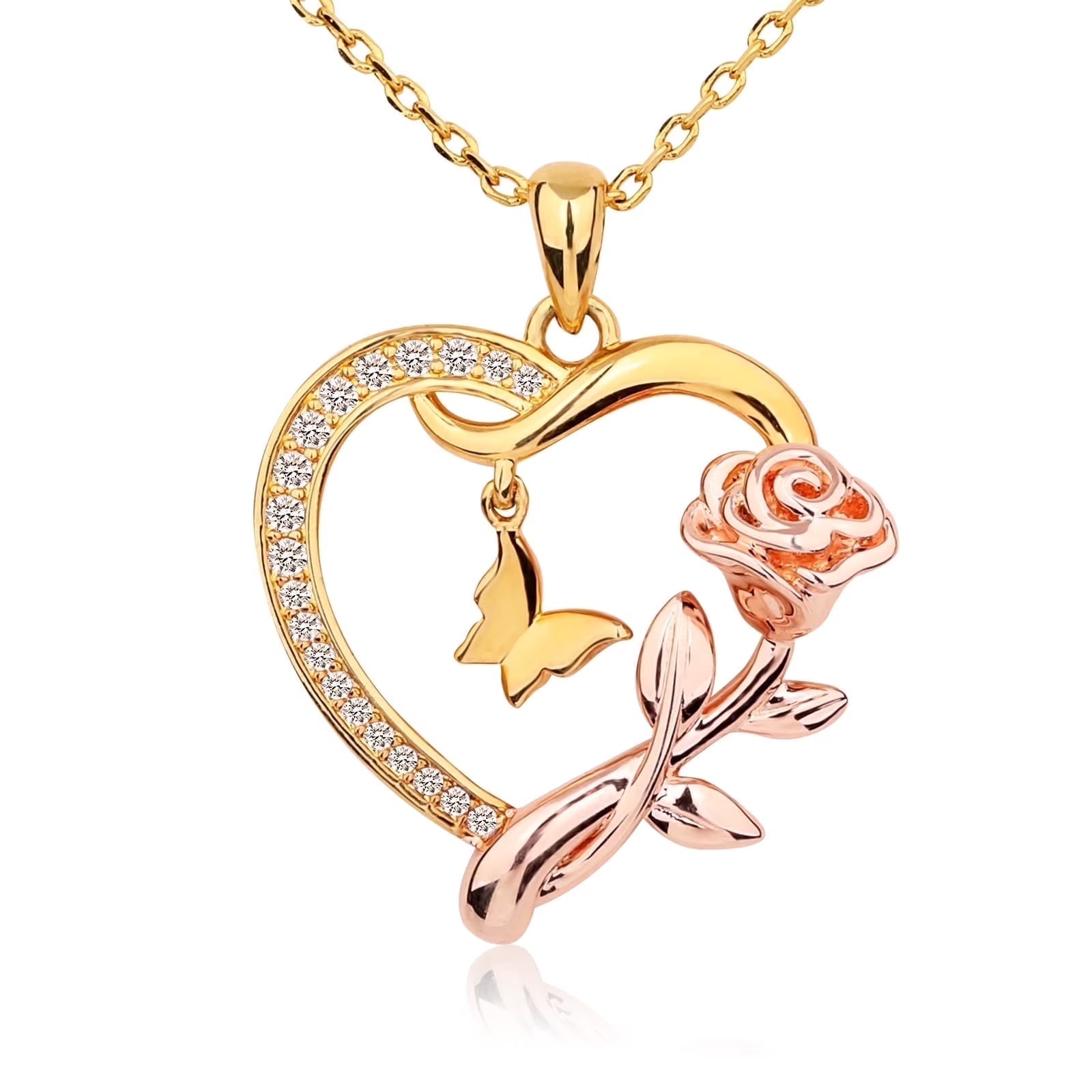 Heart Necklace for Women 14K Gold