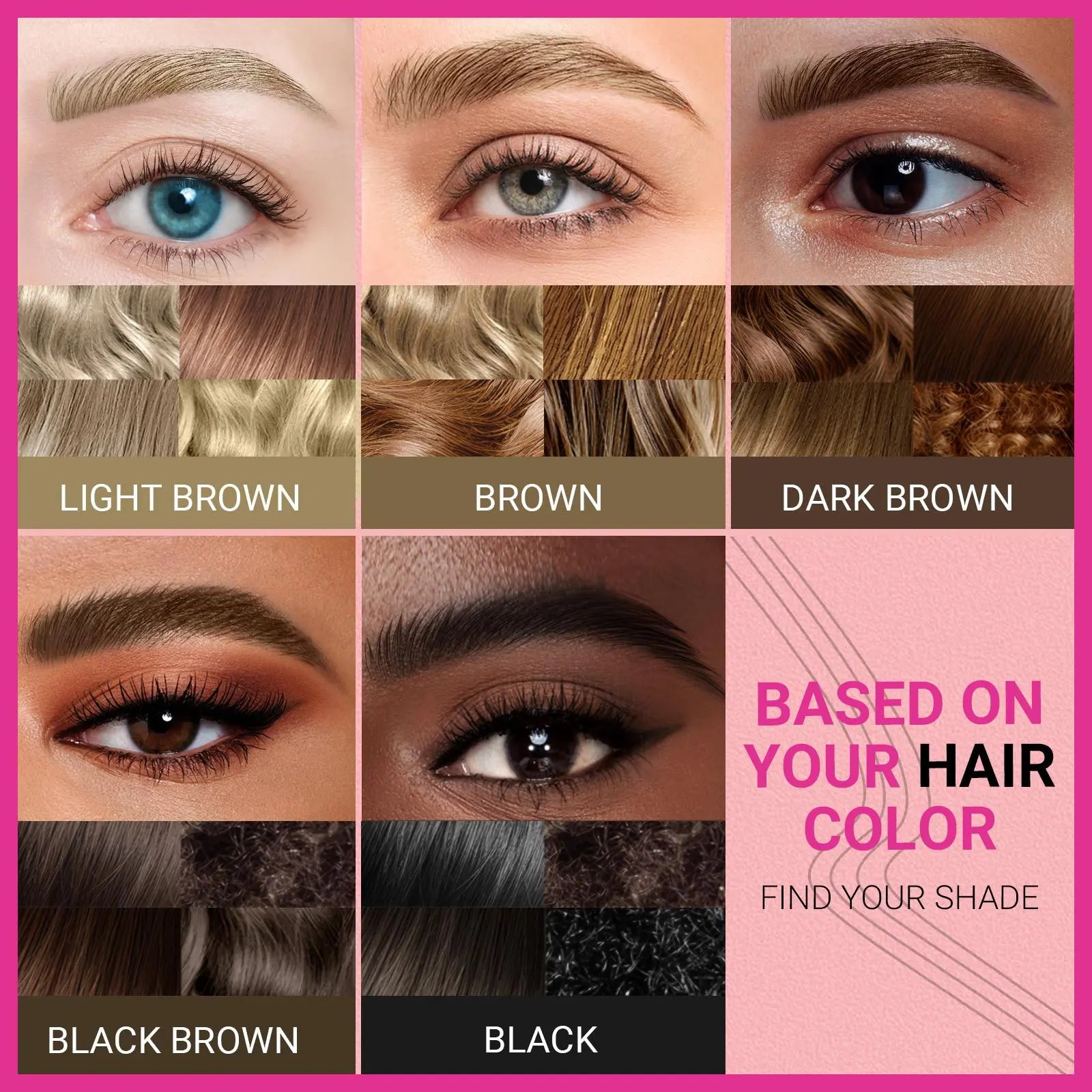 Imethod Eyebrow Pencil, 2-In-1 Waterproof Brow Pen with 4 Tip, with Dual-Ended Eyebrow Brush